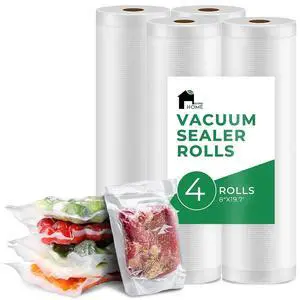 8"x20' Roll Heavy Duty Vacuum Seal Bags for Food 4 Pack - Commercial-Grade, Airtight & Leakproof Plastic Vacuum Storage Bags for Sous Vide, Meal Preparation, Processing & Dry Aging Meat 8"x20' Roll Heavy Duty Vacuum Seal Bags for Food 4 Pack - Commercial-Grade, Airtight & Leakproof Plastic Vacuum Storage Bags for Sous Vide, Meal Preparation, Processing & Dry Aging Meat