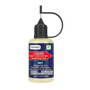 Liquid Solder Flux 30mL (1.05 Oz), No Clean Liquid Soldering Flux, Electrical Rosin Flux Solder, Liquid Flux Soldering Fluid in Squeeze Dropper Bottle. Liquid Solder Flux 30mL (1.05 Oz), No Clean Liquid Soldering Flux, Electrical Rosin Flux Solder, Liquid Flux Soldering Fluid in Squeeze Dropper Bottle.