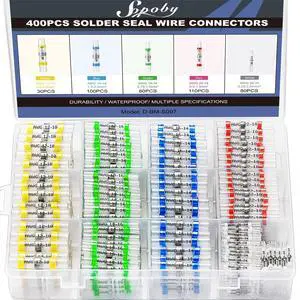 400PCS Solder Seal Wire Connectors, Self Soldering Heat Shrink Butt Connector Solder Sleeve Waterproof Insulated Electrical Butt Splice Wire Terminals for Marine Automotive Boat Truck 400PCS Solder Seal Wire Connectors, Self Soldering Heat Shrink Butt Connector Solder Sleeve Waterproof Insulated Electrical Butt Splice Wire Terminals for Marine Automotive Boat Truck