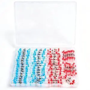 Heat Shrink Solder Seal Wire Connectors Kit 120PCS, Red+Blue Insulated Waterproof Electrical Wire Connectors Automotive Marine Grade Wire Crimp Terminals Butt Splices, Ideal for Boat, Truck Heat Shrink Solder Seal Wire Connectors Kit 120PCS, Red+Blue Insulated Waterproof Electrical Wire Connectors Automotive Marine Grade Wire Crimp Terminals Butt Splices, Ideal for Boat, Truck