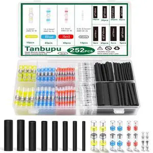 252PCS Heat Shrink Solder Seal Wire Connectors Kit -120 Waterproof Butt Connectors &132 3:1 Heat Shrink Tubing, Marine-Grade Insulated Electrical Wire Terminals for Automotive, Boat, Truck 252PCS Heat Shrink Solder Seal Wire Connectors Kit -120 Waterproof Butt Connectors &132 3:1 Heat Shrink Tubing, Marine-Grade Insulated Electrical Wire Terminals for Automotive, Boat, Truck
