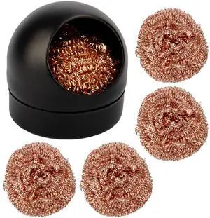 Soldering Iron Tip Cleaner Solder Tip Cleaner - 5pcs Solder Tip Cleaning Wire Ball & Base Holder for Cleaning Soldering Irons and Tips Soldering Iron Tip Cleaner Solder Tip Cleaner - 5pcs Solder Tip Cleaning Wire Ball & Base Holder for Cleaning Soldering Irons and Tips