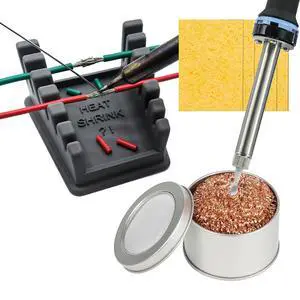 Upgraded Silicone Soldering Station with Solder Tip Cleaner, Soldering Helping Hands, Soldering Tools Kit Including 1Pcs Iron Cleaner, 5Pcs Cleaning Sponges and 1Pcs Soldering Stand(Grey) Upgraded Silicone Soldering Station with Solder Tip Cleaner, Soldering Helping Hands, Soldering Tools Kit Including 1Pcs Iron Cleaner, 5Pcs Cleaning Sponges and 1Pcs Soldering Stand(Grey)