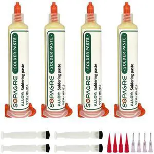 No Clean Soldering Flux Paste 10g (4Pack), Lead-Free Rosin For Circuit Boards and Copper Electrical Wire, Electronics Tools,BGA,SMD,SMT,PCB Handwork, Phone, Home Appliance and Meters Repairing No Clean Soldering Flux Paste 10g (4Pack), Lead-Free Rosin For Circuit Boards and Copper Electrical Wire, Electronics Tools,BGA,SMD,SMT,PCB Handwork, Phone, Home Appliance and Meters Repairing