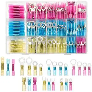 Heat Shrink Wire Connectors Kit, 320 pcs, Ring Fork Spade Butt Splices, Electrical Connectors Kit Heat Shrink Wire Connectors Kit, 320 pcs, Ring Fork Spade Butt Splices, Electrical Connectors Kit