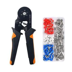 201PCS Ferrule Crimping Tool Kit, AWG23-10 Self-adjustable Ratchet Wire Crimping Tool Kit Crimper Plier Set with 200PCS Wire Terminals Crimping Connectors Wire End Ferrules Terminals 201PCS Ferrule Crimping Tool Kit, AWG23-10 Self-adjustable Ratchet Wire Crimping Tool Kit Crimper Plier Set with 200PCS Wire Terminals Crimping Connectors Wire End Ferrules Terminals