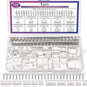 560PCS 2.54mm JST-XH Connector Kit 2.54mm 2/3/4/5/6 Pin Housing Female and Male Adapter Cable Connector Plug,JST Connector Female Pin Head Connector Adapter Plug 560PCS 2.54mm JST-XH Connector Kit 2.54mm 2/3/4/5/6 Pin Housing Female and Male Adapter Cable Connector Plug,JST Connector Female Pin Head Connector Adapter Plug