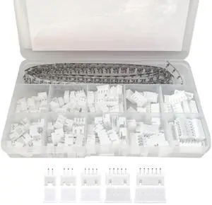 460PCS JST-XH Connector Kit 2.54mm Pitch, 2/3/4/5/6 Pin Male & Female Housing with Male Housing Adapter Plug Terminal 460PCS JST-XH Connector Kit 2.54mm Pitch, 2/3/4/5/6 Pin Male & Female Housing with Male Housing Adapter Plug Terminal