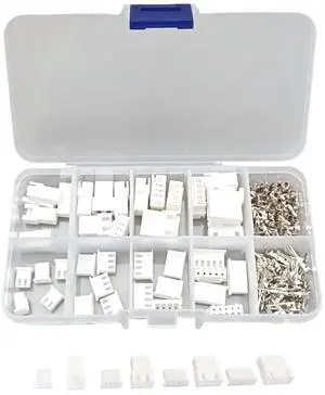 JST XH 2.54mm Pitch Male Female Housing 2 3 4 5 Pin Connectors Socket Plugs with Terminals Compatible XH2.54mm Connector Kit JST XH 2.54mm Pitch Male Female Housing 2 3 4 5 Pin Connectors Socket Plugs with Terminals Compatible XH2.54mm Connector Kit