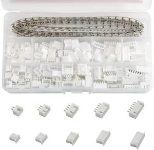 460PCS JST XH Connector Kit,2.54mm JST 2/3/4/5/6 Pin Male and Female Housing Connector,XH 2.54mm Adapter Plug 460PCS JST XH Connector Kit,2.54mm JST 2/3/4/5/6 Pin Male and Female Housing Connector,XH 2.54mm Adapter Plug