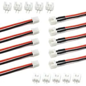 5 Pairs JST-XH 2.54mm 2 Pin 1S Balance Plug Lead Socket Male and Female Connector with 20cm (7.9inch) Silicone Wire Cables for Woodland Just Plug Lights 3D Printer 5 Pairs JST-XH 2.54mm 2 Pin 1S Balance Plug Lead Socket Male and Female Connector with 20cm (7.9inch) Silicone Wire Cables for Woodland Just Plug Lights 3D Printer