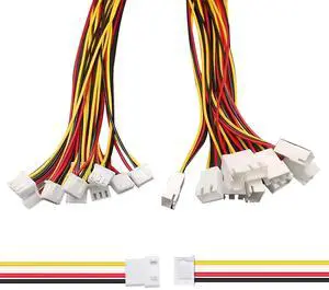 JST XH 2.54mm 3 Pin Connector,20 PCS Male Plug and 20 PCS Female Socket, Micro Wire Connectors with 100mm Extension Cable AWG 26 JST XH 2.54mm 3 Pin Connector,20 PCS Male Plug and 20 PCS Female Socket, Micro Wire Connectors with 100mm Extension Cable AWG 26