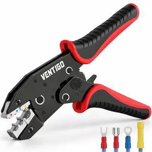Crimping Tool for Insulated Wire Connectors, Wire Crimper Tool for AWG 2210 with Adjustable Crimp Force, Quick Release Lever & Ergonomic Handle, Ideal Crimper Tool for Electrical Repairs Crimping Tool for Insulated Wire Connectors, Wire Crimper Tool for AWG 2210 with Adjustable Crimp Force, Quick Release Lever & Ergonomic Handle, Ideal Crimper Tool for Electrical Repairs