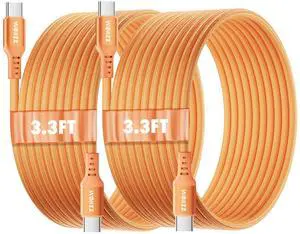 2Pack USB C to USB C Cable, PD 100W Fast Charging USB C Charger Cable for iPhone 17/17 Air/17 Pro/17 Pro Max/16, MacBook Pro, iPad Pro, Dell XPS, Samsung Galaxy S25/S24/S23 Ultra, Switch, Pixel, 3.3FT 2Pack USB C to USB C Cable, PD 100W Fast Charging USB C Charger Cable for iPhone 17/17 Air/17 Pro/17 Pro Max/16, MacBook Pro, iPad Pro, Dell XPS, Samsung Galaxy S25/S24/S23 Ultra, Switch, Pixel, 3.3FT