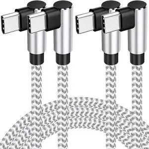 USB C to USB C Cable, 60W Type C Fast Charging Cable (10 FT, 2Pack), Right Angle Phone Charger for iPhone Air 17/16/15 Series Samsung Galaxy Ultra S25/S24 /S23 Series, Pixel, Switch USB C to USB C Cable, 60W Type C Fast Charging Cable (10 FT, 2Pack), Right Angle Phone Charger for iPhone Air 17/16/15 Series Samsung Galaxy Ultra S25/S24 /S23 Series, Pixel, Switch