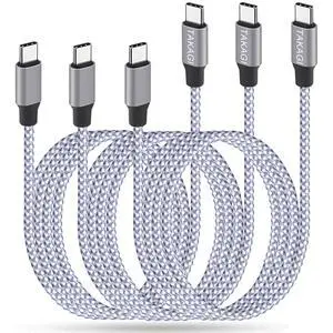 USB C Cable,for iPhone 17 16 Charger Cord,USB C to USB C Fast Charging braided Nylon 60W 6FT 3Pack Type C SCSI Cable for iPhone 17 Pro Max 16 15,Plus,iPad Mini,Air 5,MacBook,Samsung Galaxy S25,S24,S23 USB C Cable,for iPhone 17 16 Charger Cord,USB C to USB C Fast Charging braided Nylon 60W 6FT 3Pack Type C SCSI Cable for iPhone 17 Pro Max 16 15,Plus,iPad Mini,Air 5,MacBook,Samsung Galaxy S25,S24,S23