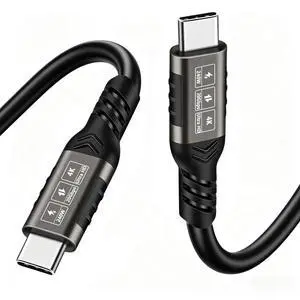 16FT Long USB-C to USB-C Cable, 4K@60Hz Video Output, 20Gbps Data Sync, 240W PD Fast Charging, Durable Nylon Braided Cord for Monitor, MacBook, iPhone 17/16/15, Samsung Galaxy, PS5, Thunderbolt, SSD 16FT Long USB-C to USB-C Cable, 4K@60Hz Video Output, 20Gbps Data Sync, 240W PD Fast Charging, Durable Nylon Braided Cord for Monitor, MacBook, iPhone 17/16/15, Samsung Galaxy, PS5, Thunderbolt, SSD
