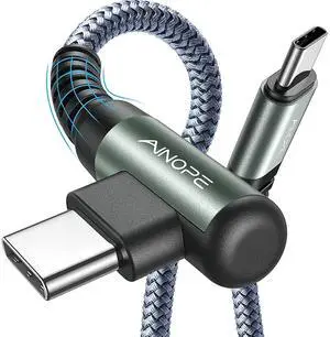 USB C to USB C Cable 60W, 16.4ft USB Type C Cable Right Angle, Compatible with Samsung Galaxy S21 S20, Note 20 Ultra 10 9 8, MacBook Air/Pro 13'', iPad mini 6/Pro/Air 2020 (16.4FT, Grey) USB C to USB C Cable 60W, 16.4ft USB Type C Cable Right Angle, Compatible with Samsung Galaxy S21 S20, Note 20 Ultra 10 9 8, MacBook Air/Pro 13'', iPad mini 6/Pro/Air 2020 (16.4FT, Grey)