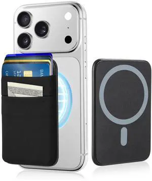 Compatible for Magsafe Wallet, 6 Cards Holder, Slim Stretchy Magnetic Phone Wallet for Back of Phone Compatible for iPhone 17/16/15/14/13/12 Pro Max Plus Air Series, Black Compatible for Magsafe Wallet, 6 Cards Holder, Slim Stretchy Magnetic Phone Wallet for Back of Phone Compatible for iPhone 17/16/15/14/13/12 Pro Max Plus Air Series, Black