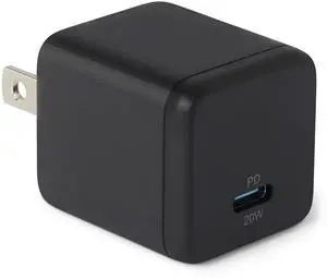 20W Fast Charging USB-C Nano GaN Wall Charger, 1-Port PD 3.1, Compact Travel-Friendly, Wide Compatibility for iPhone, Tablets, Phones, Black 20W Fast Charging USB-C Nano GaN Wall Charger, 1-Port PD 3.1, Compact Travel-Friendly, Wide Compatibility for iPhone, Tablets, Phones, Black