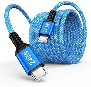 10FT 240W USB C to USB C Cable for iPhone 17e/17 Pro Max/17 Pro/17/Air/16e/16 Pro Max/16 Pro/16 Plus/15 Pro Max/15, Type C Charger Cord USBC to USBC Fast Charging Cable for Samsung Galaxy S26 S25 S24 10FT 240W USB C to USB C Cable for iPhone 17e/17 Pro Max/17 Pro/17/Air/16e/16 Pro Max/16 Pro/16 Plus/15 Pro Max/15, Type C Charger Cord USBC to USBC Fast Charging Cable for Samsung Galaxy S26 S25 S24