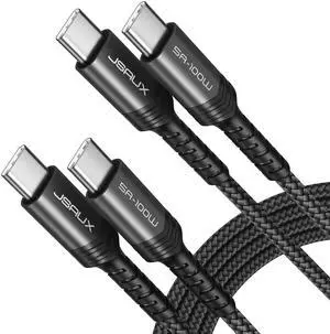 100W USB C to USB C Cable for iPhone 17, USBC Type C Charge Cord 5A Fast Charging Compatible with iPhone 17 Air 16 15 Pro Max Samsung Galaxy S25 S24 MacBook iPad Carplay (2-Pack, 3.3ft) Black 100W USB C to USB C Cable for iPhone 17, USBC Type C Charge Cord 5A Fast Charging Compatible with iPhone 17 Air 16 15 Pro Max Samsung Galaxy S25 S24 MacBook iPad Carplay (2-Pack, 3.3ft) Black