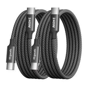 240W USB C to USB C Cable 6ft, 2-Pack C to C Cable Fast Charging, Type C Charger Fast Charging, USBC to USBC Cord for iPhone 17 16 15 Series Samsung Galasy S26 S25 S24, MacBook iPad Pixel 240W USB C to USB C Cable 6ft, 2-Pack C to C Cable Fast Charging, Type C Charger Fast Charging, USBC to USBC Cord for iPhone 17 16 15 Series Samsung Galasy S26 S25 S24, MacBook iPad Pixel