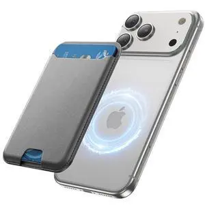 for MagSafe Wallet, 3 Cards Holder, Slim Magnetic Phone Wallet for iPhone 17/16/15/14/13/12 Pro Max Plus Air Series,RFID Blocking Vegan Leather,Titanium Grey for MagSafe Wallet, 3 Cards Holder, Slim Magnetic Phone Wallet for iPhone 17/16/15/14/13/12 Pro Max Plus Air Series,RFID Blocking Vegan Leather,Titanium Grey