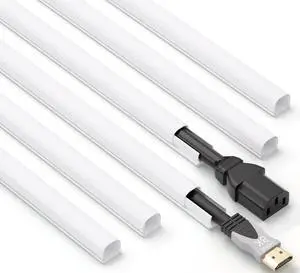 85in Cord Hider for One Wire, Self-Adhesive Cord Covers for Wires on Wall, Paintable TV Cable Hider Wire Covers for Cords, White Cable Management Raceway Channel, 6X L14in, W0.5in H0.4in 85in Cord Hider for One Wire, Self-Adhesive Cord Covers for Wires on Wall, Paintable TV Cable Hider Wire Covers for Cords, White Cable Management Raceway Channel, 6X L14in, W0.5in H0.4in