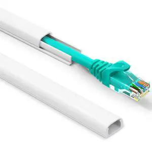 One Cord Cover Wall 153in(9X L17in), Mini Wire Hider, Self-Adhesive Wire Cover for Hiding Speaker Wire, Baby Monitor Cord - Paintable Wire Channel for Cable Concealer, W0.5in H0.3in, CMR05 White One Cord Cover Wall 153in(9X L17in), Mini Wire Hider, Self-Adhesive Wire Cover for Hiding Speaker Wire, Baby Monitor Cord - Paintable Wire Channel for Cable Concealer, W0.5in H0.3in, CMR05 White