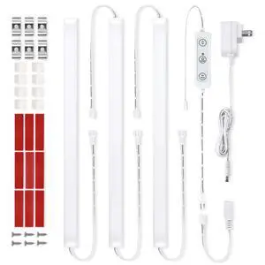 Under Cabinet Lighting Set Plug in, 3 pcs 12 Inches LED Light Bars. Super Bright Dimmable Linkable for Kitchen Undercabinet Counter Top Shelf Pantry Closet Display Lighting. Warm White 3000K Under Cabinet Lighting Set Plug in, 3 pcs 12 Inches LED Light Bars. Super Bright Dimmable Linkable for Kitchen Undercabinet Counter Top Shelf Pantry Closet Display Lighting. Warm White 3000K