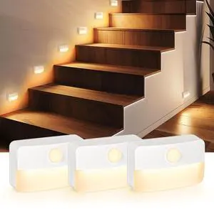 3 Pack Motion Sensor Stair Light for Indoor, Battery Operated Closet Lights, Wireless Stick on Anywhere Hallway Lamp, Portable Led Night Lamps for Bedroom Under Cabinet Kitchen 3 Pack Motion Sensor Stair Light for Indoor, Battery Operated Closet Lights, Wireless Stick on Anywhere Hallway Lamp, Portable Led Night Lamps for Bedroom Under Cabinet Kitchen