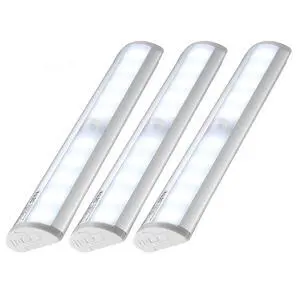 10-led Motion Auto Sensing LED Light, Battery Powered DIY Stick-on Under Cabinet Anywhere Portable Wireless with Magnetic Tape Strip Night Light 3 Pack 10-led Motion Auto Sensing LED Light, Battery Powered DIY Stick-on Under Cabinet Anywhere Portable Wireless with Magnetic Tape Strip Night Light 3 Pack