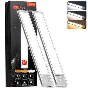 2Pack Under Cabinet Lighting Wireless Rechargeable Sensor Light Indoor with 3 Color Temps & Dimmable Led Lights,Magnetic Under Counter Lights Decorative Light for Kitchen/Stairs/Bedroom (9in) 2Pack Under Cabinet Lighting Wireless Rechargeable Sensor Light Indoor with 3 Color Temps & Dimmable Led Lights,Magnetic Under Counter Lights Decorative Light for Kitchen/Stairs/Bedroom (9in)