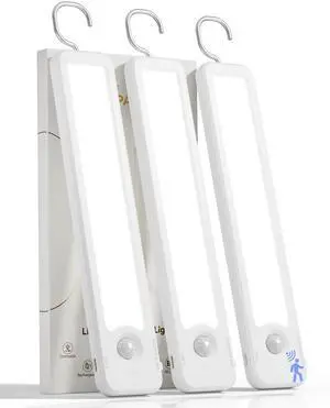 3 Pack Motion Sensor Closet Lights, Rechargeable Under Cabinet Lighting Wireless,3 Color Temps & Dimmable, Magnetic Stick On Light for Closet, Bedroom, Hallway 3 Pack Motion Sensor Closet Lights, Rechargeable Under Cabinet Lighting Wireless,3 Color Temps & Dimmable, Magnetic Stick On Light for Closet, Bedroom, Hallway