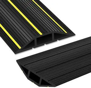 3 Ft Floor Cord Cover, Cord Covers for Wires on Floor, Heavy Duty Extension Cable Protector, 3 Channel Cable Management for Home Office or Outdoor Settings 3 Ft Floor Cord Cover, Cord Covers for Wires on Floor, Heavy Duty Extension Cable Protector, 3 Channel Cable Management for Home Office or Outdoor Settings