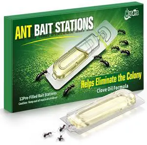12 Count Liquid Ant Bait Stations, Spill-Resistant Indoor Ant Bait System for Common Household Ants, Ready-to-Use Ants Traps for Home, Kitchen, Bathroom & Office 12 Count Liquid Ant Bait Stations, Spill-Resistant Indoor Ant Bait System for Common Household Ants, Ready-to-Use Ants Traps for Home, Kitchen, Bathroom & Office