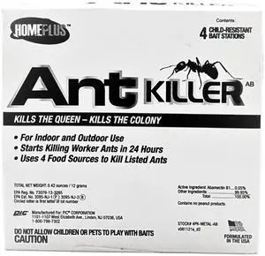 Ant Bait Traps, Outdoor & Indoor Ant Killer, 4 Metal Stations with 4 Food-Based Attractants, Child-Resistant Design, Formulated with Abamectin B1, Ready-to-Use Bait Station Ant Bait Traps, Outdoor & Indoor Ant Killer, 4 Metal Stations with 4 Food-Based Attractants, Child-Resistant Design, Formulated with Abamectin B1, Ready-to-Use Bait Station