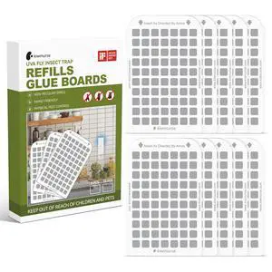 UVA Fly Insect Trap Refills Glue Cards for UVLA1001 Indoor, Catch Gnats, House & Fruit Flies - 10Pack, Single Sided Sticky UVA Fly Insect Trap Refills Glue Cards for UVLA1001 Indoor, Catch Gnats, House & Fruit Flies - 10Pack, Single Sided Sticky