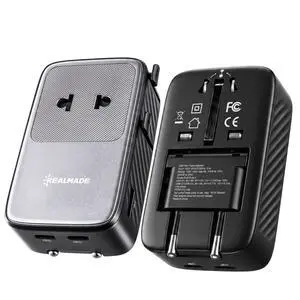 Universal Travel Adapter PD 25W Fast Charger Ultra Thin International Plug USB-C/2 USB-A/1 Worldwide Power Outlet for US to European UK Italy Spain New Zealand (Type C G A I) Black Gray Universal Travel Adapter PD 25W Fast Charger Ultra Thin International Plug USB-C/2 USB-A/1 Worldwide Power Outlet for US to European UK Italy Spain New Zealand (Type C G A I) Black Gray