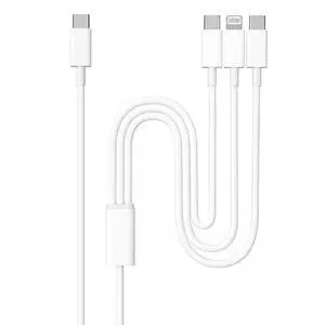 Multi USB Cable 6FT, 3 in 1 USB C to 2*USB C and Lightning Port Cable Compatible for iPhone 17 16 15 14 13 12 11 XS XR X, 60W Type C Fast Charger Cord for iPhone and Android Devices in the Car/Office Multi USB Cable 6FT, 3 in 1 USB C to 2*USB C and Lightning Port Cable Compatible for iPhone 17 16 15 14 13 12 11 XS XR X, 60W Type C Fast Charger Cord for iPhone and Android Devices in the Car/Office