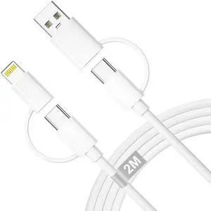 Multi Charger Cable 4 in 1 Fast Charging, USBC to USBC Cable 60W iPhone Charger cable 6.6FT Lightning cable USB C/USB A to Lightning, USB C/USB A to Usb c iPhone Lead Wire Cord for iPhone,iPad,Samsung Multi Charger Cable 4 in 1 Fast Charging, USBC to USBC Cable 60W iPhone Charger cable 6.6FT Lightning cable USB C/USB A to Lightning, USB C/USB A to Usb c iPhone Lead Wire Cord for iPhone,iPad,Samsung