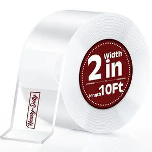 2In x 10Ft Heavy Duty Double Sided Tape, Removable Nano Tape, Transparent Multipurpose Mounting Tape for Home and Office 2In x 10Ft Heavy Duty Double Sided Tape, Removable Nano Tape, Transparent Multipurpose Mounting Tape for Home and Office