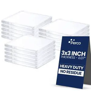 Double Sided Tape Squares, Clear Nano Tape, 15 3"x3" Pre-Cut Mounting Squares Heavy Duty Adhesive for Wall Décor, Mirrors, Photo Frames, Hanging, Crafts, DIY, Industrial Use, Home Projects Double Sided Tape Squares, Clear Nano Tape, 15 3"x3" Pre-Cut Mounting Squares Heavy Duty Adhesive for Wall Décor, Mirrors, Photo Frames, Hanging, Crafts, DIY, Industrial Use, Home Projects