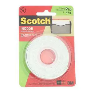 Indoor Mounting Tape, White, 0.5 in x 75 in (Pack of 4) Indoor Mounting Tape, White, 0.5 in x 75 in (Pack of 4)