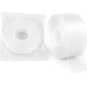 Heavy Duty Double Sided Mounting Tape - 10ft Clear Removable Adhesive Strips for Wall Pictures Decor - Damage Free Reusable Nano Technology Heavy Duty Double Sided Mounting Tape - 10ft Clear Removable Adhesive Strips for Wall Pictures Decor - Damage Free Reusable Nano Technology