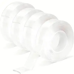 4Rolls Thicker 2mm, Nano Double Sided Mountinging Heavy Duty Tape, 2 Sides Sticky Tack Tape for Painted Walls AC Hanging Clear, 0.7in×10fts, 40fts Total Long (Thicker. 4 pack×0.7''×10fts) 4Rolls Thicker 2mm, Nano Double Sided Mountinging Heavy Duty Tape, 2 Sides Sticky Tack Tape for Painted Walls AC Hanging Clear, 0.7in×10fts, 40fts Total Long (Thicker. 4 pack×0.7''×10fts)