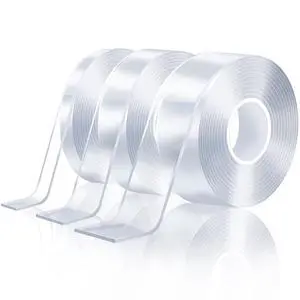 Clear Heavy Duty Double Sided Tape for Walls(Total 30FT),3 Rolls Strong Mounting Tape,Removable Two Sided Nano Tape for Picture Hanging Multifunctional DIY Adhesive Tape (0.4inch+0.8inch+1.2inch) Clear Heavy Duty Double Sided Tape for Walls(Total 30FT),3 Rolls Strong Mounting Tape,Removable Two Sided Nano Tape for Picture Hanging Multifunctional DIY Adhesive Tape (0.4inch+0.8inch+1.2inch)