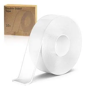 Double Sided Tape Heavy Duty - Nano Removable Adhesive Mounting Tape Wall Decor, Clear Sticky Picture Hanging Transparent Strips Command Tapes for Poster Carpet Art Craft Home Office School (10FT) Double Sided Tape Heavy Duty - Nano Removable Adhesive Mounting Tape Wall Decor, Clear Sticky Picture Hanging Transparent Strips Command Tapes for Poster Carpet Art Craft Home Office School (10FT)