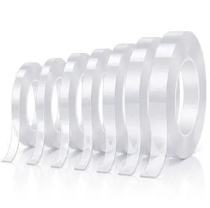 Thin Double Sided Tape, 7 Rolls Clear Nano Tape Kit in Multi-Sizes Thin Double Sided Tape, 7 Rolls Clear Nano Tape Kit in Multi-Sizes